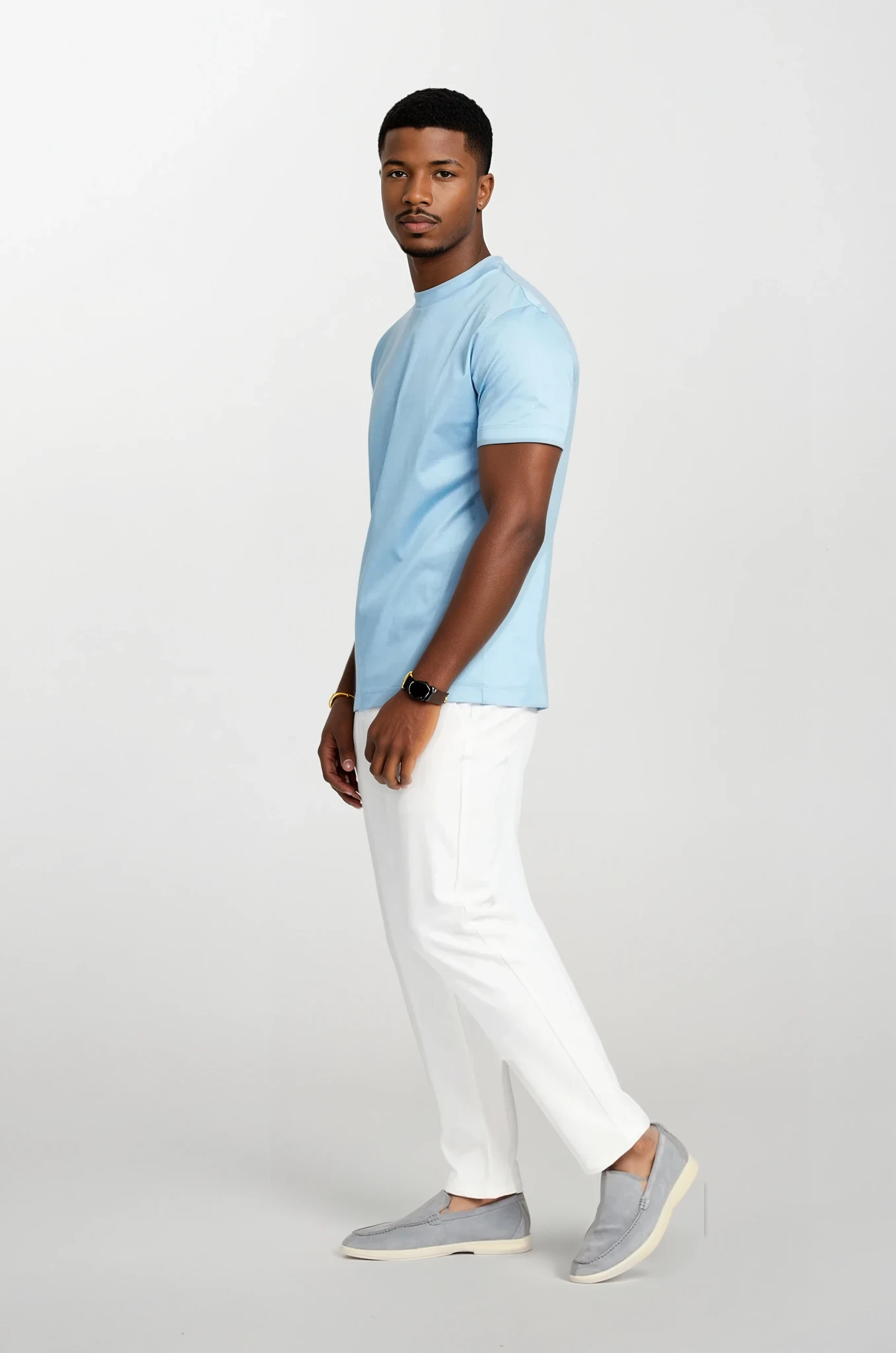 Sky Blue glans T-shirt
